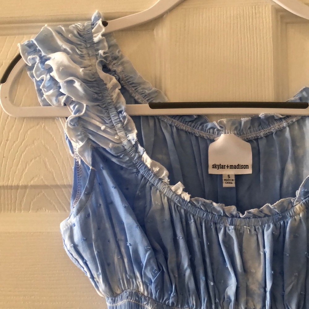 Blue flirty romper